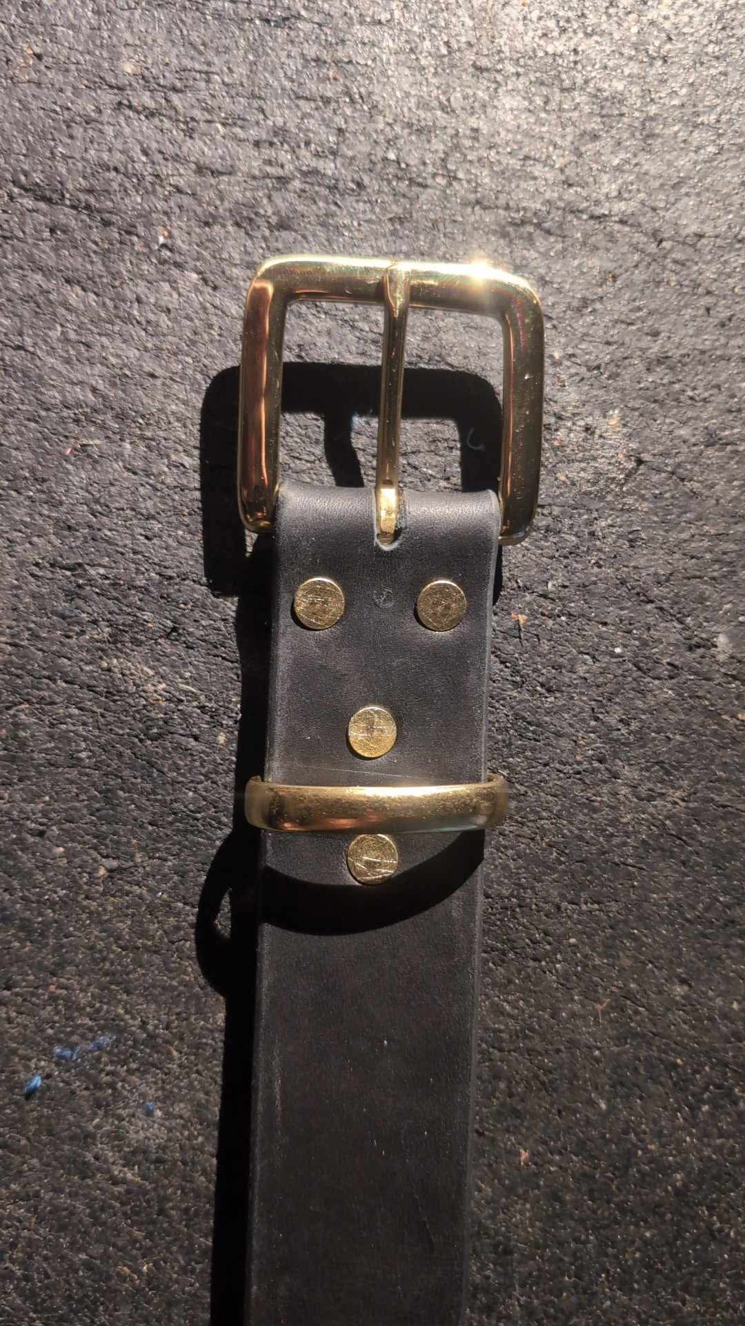 10oz Leather & Solid Brass Belt