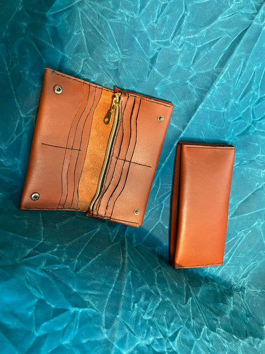 Long Wallet with Zipper