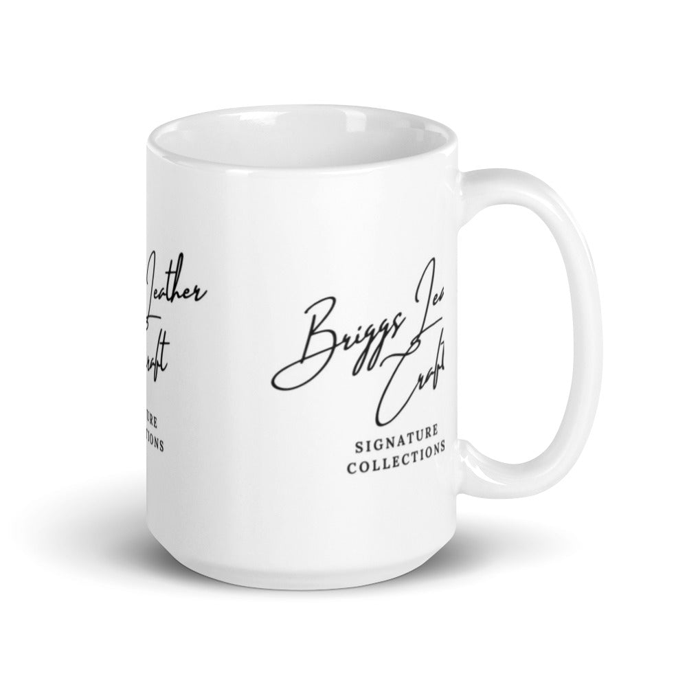 Briggs Leather Craft - White glossy mug